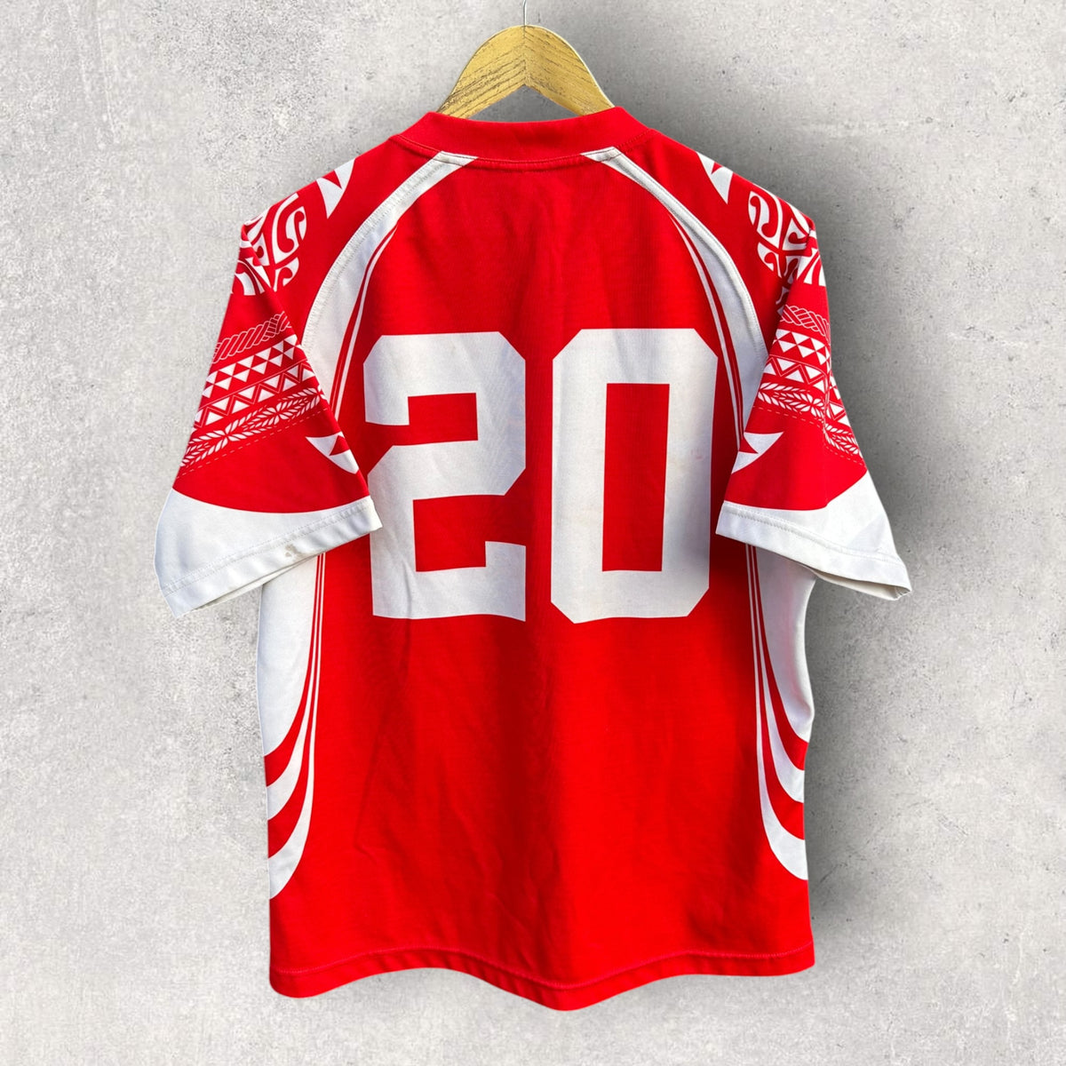 Tonga Rugby Union Kooga Short Sleeve Red Jersey