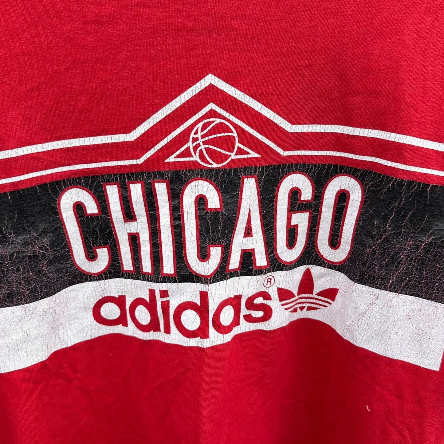 CHICAGO BULLS ADIDAS RED T-SHIRT