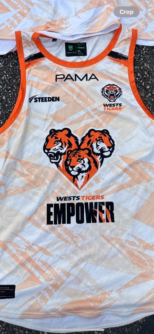 WESTS TIGERS SINGLET + DRAGS PINK SHIRT