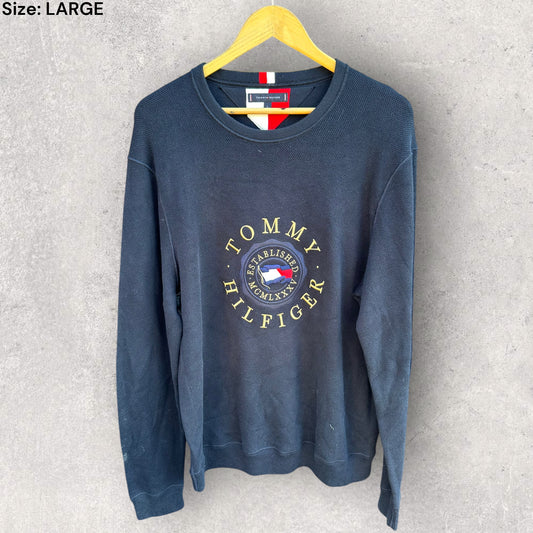 TOMMY HILFIGER BLUE PULLOVER JUMPER