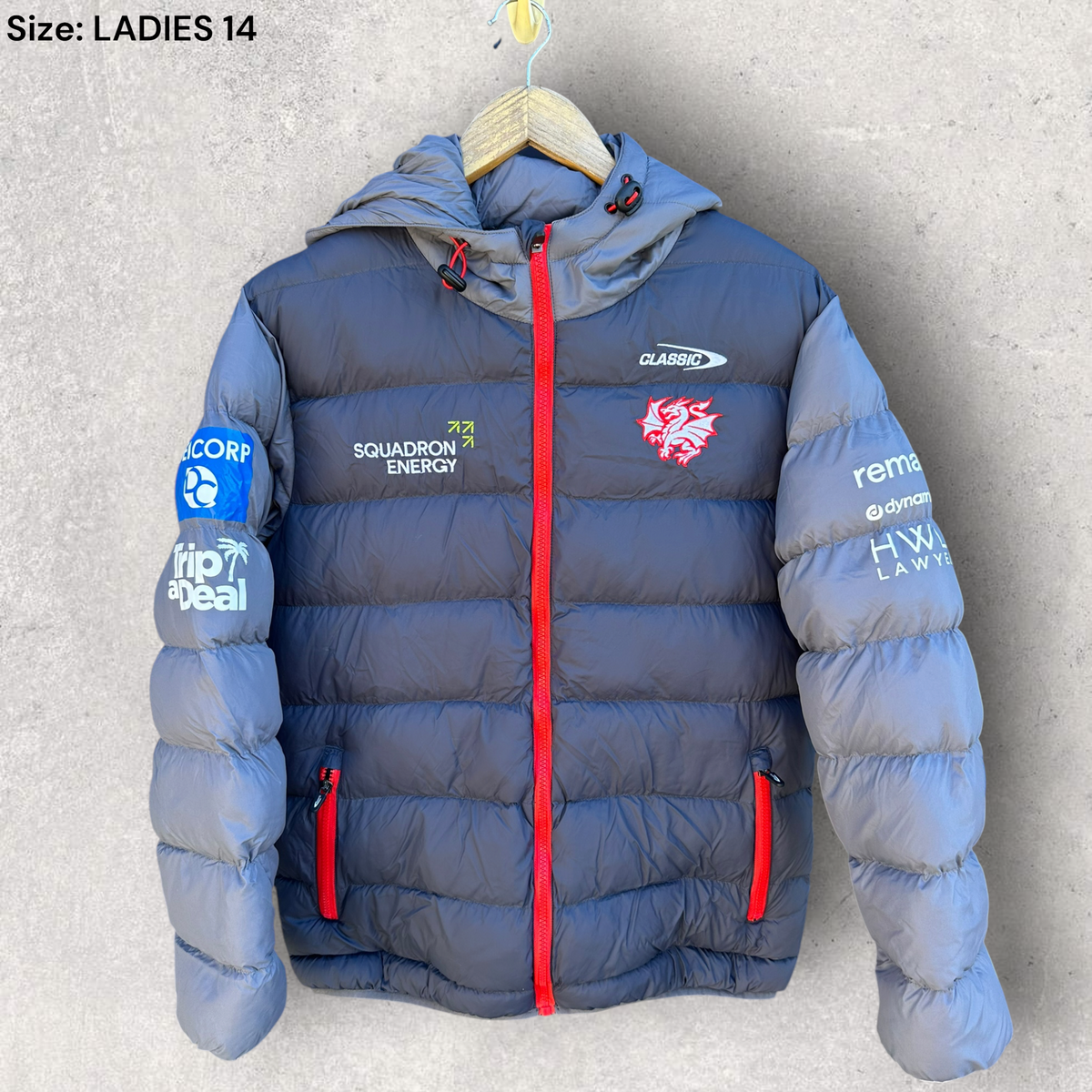 St George Illawarra Dragons Classic Ladies Puffer Jacket
