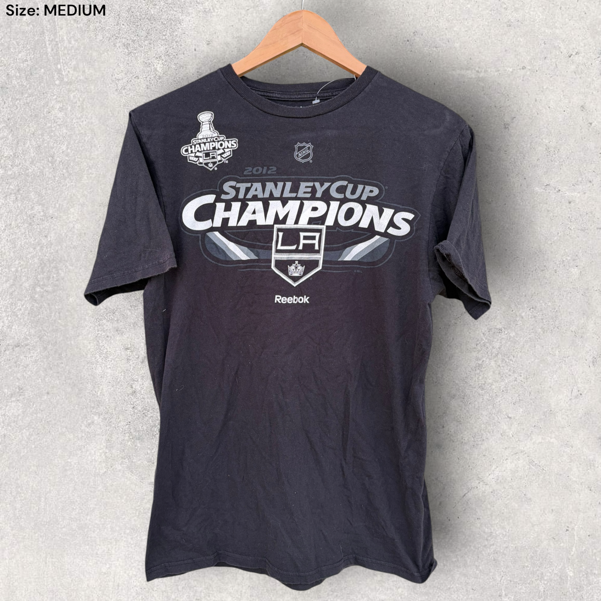 LA Kings Stanley Cup NHL Reebok Black Shirt