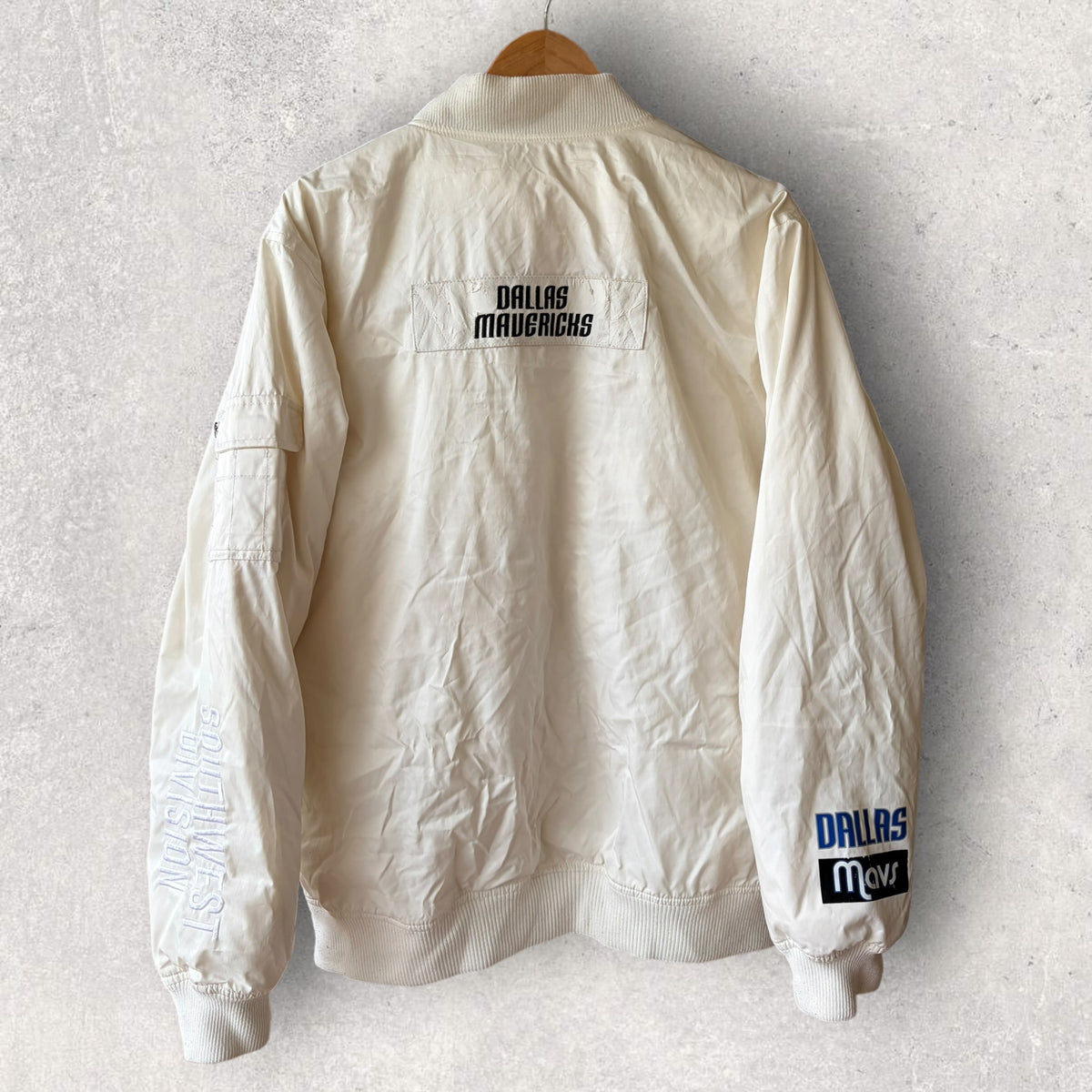 Dallas Mavericks NBA White Full Zip Jacket