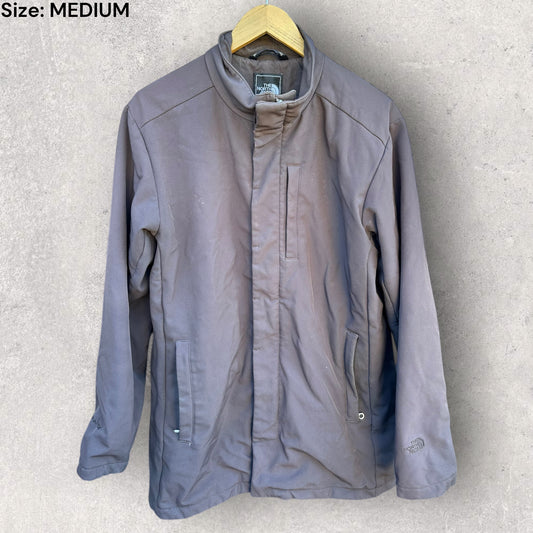 THE NORTH FACE BROWN BUTTON UP JACKET WITH PRIMALOFT