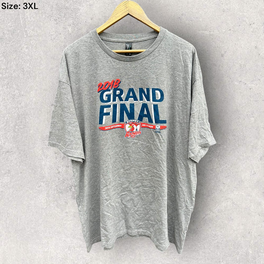 SYDNEY ROOSTERS 2018 GRAND FINAL GREY T-SHIRT