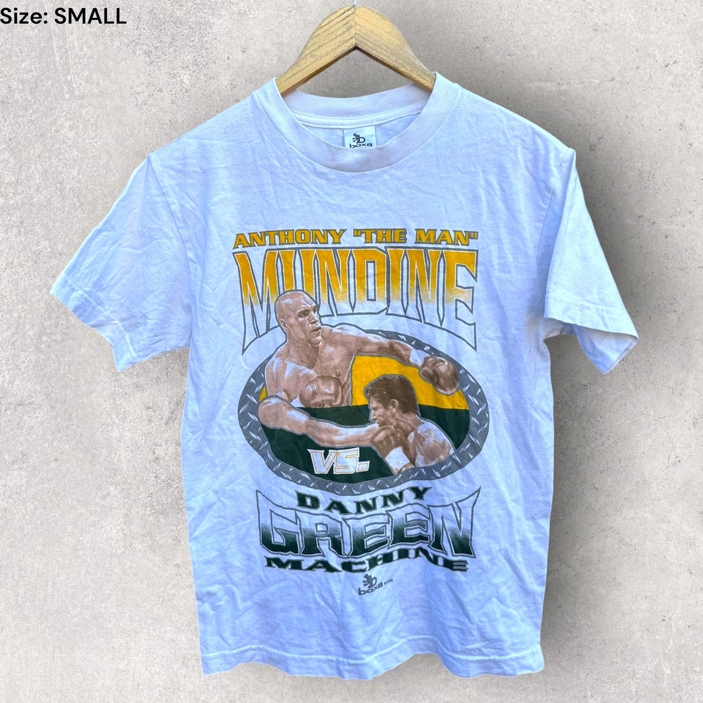 ANTHONY MUNDINE VA DANNY GREEN 2006 WHITE BOXING T-SHIRT