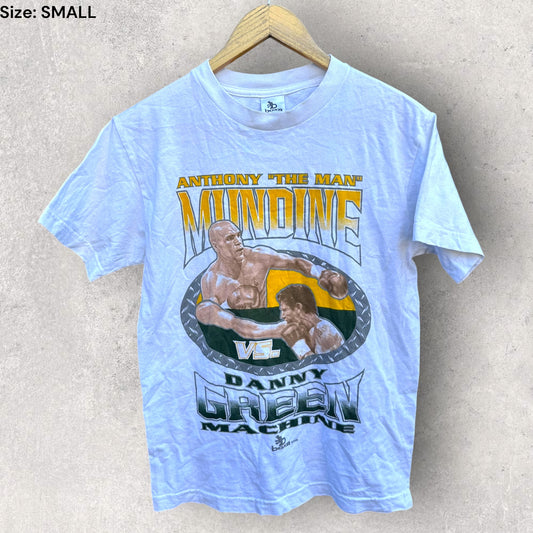 ANTHONY MUNDINE VA DANNY GREEN 2006 WHITE BOXING T-SHIRT