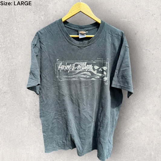 HARLEY DAVIDSON MOTORCYCLES MILWAUKEE 2003 BLACK VINTAGE SHIRT