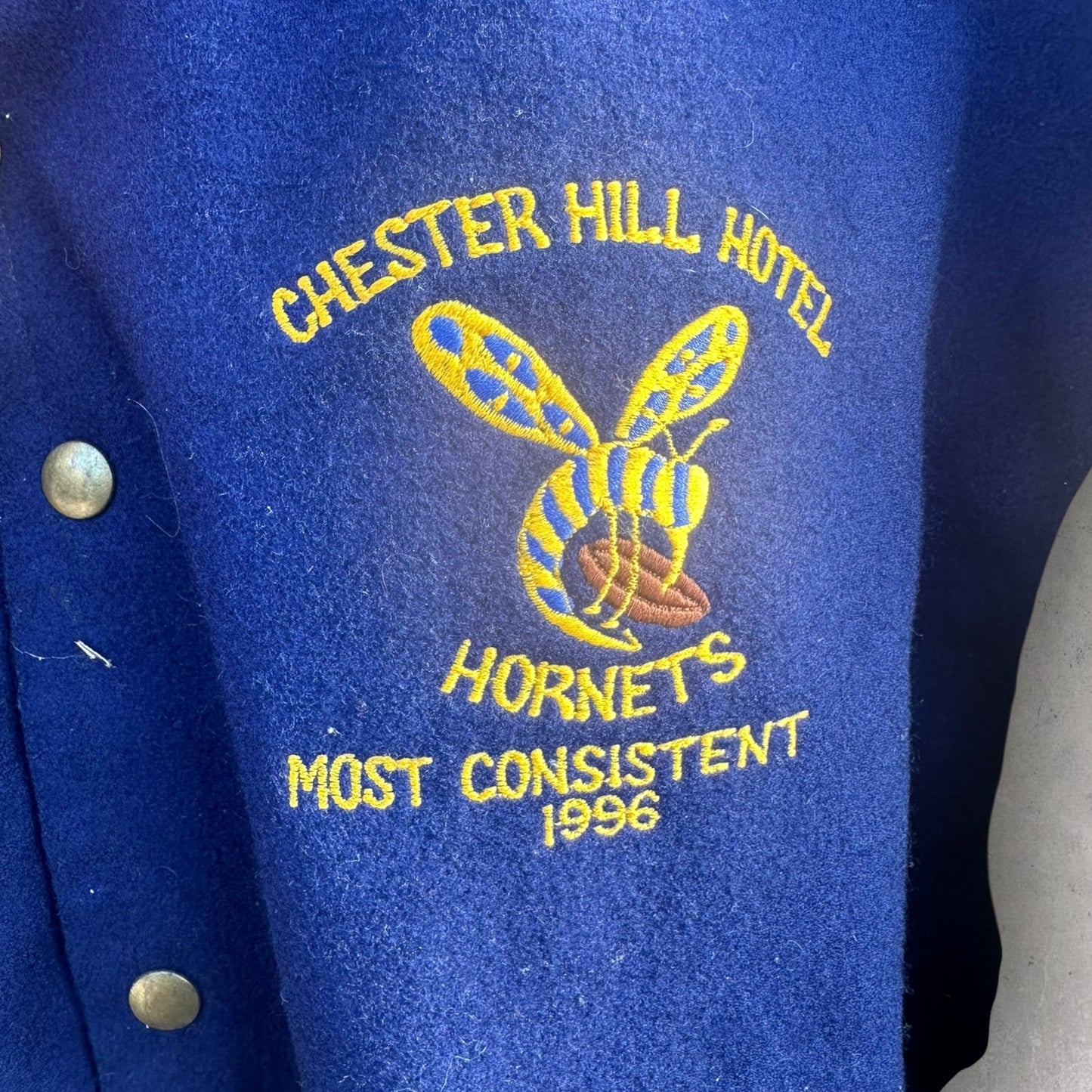 Chester Hill Hornets 1996 Most Consistent Vintage Varsity Rugby league Jacket