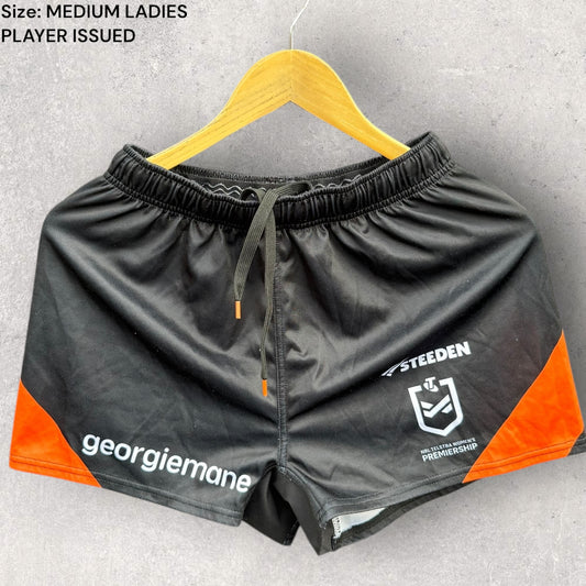 WESTS TIGERS NRLW MATCH WORN SHORTS ISSUED TO SOPHIE CURTAIN