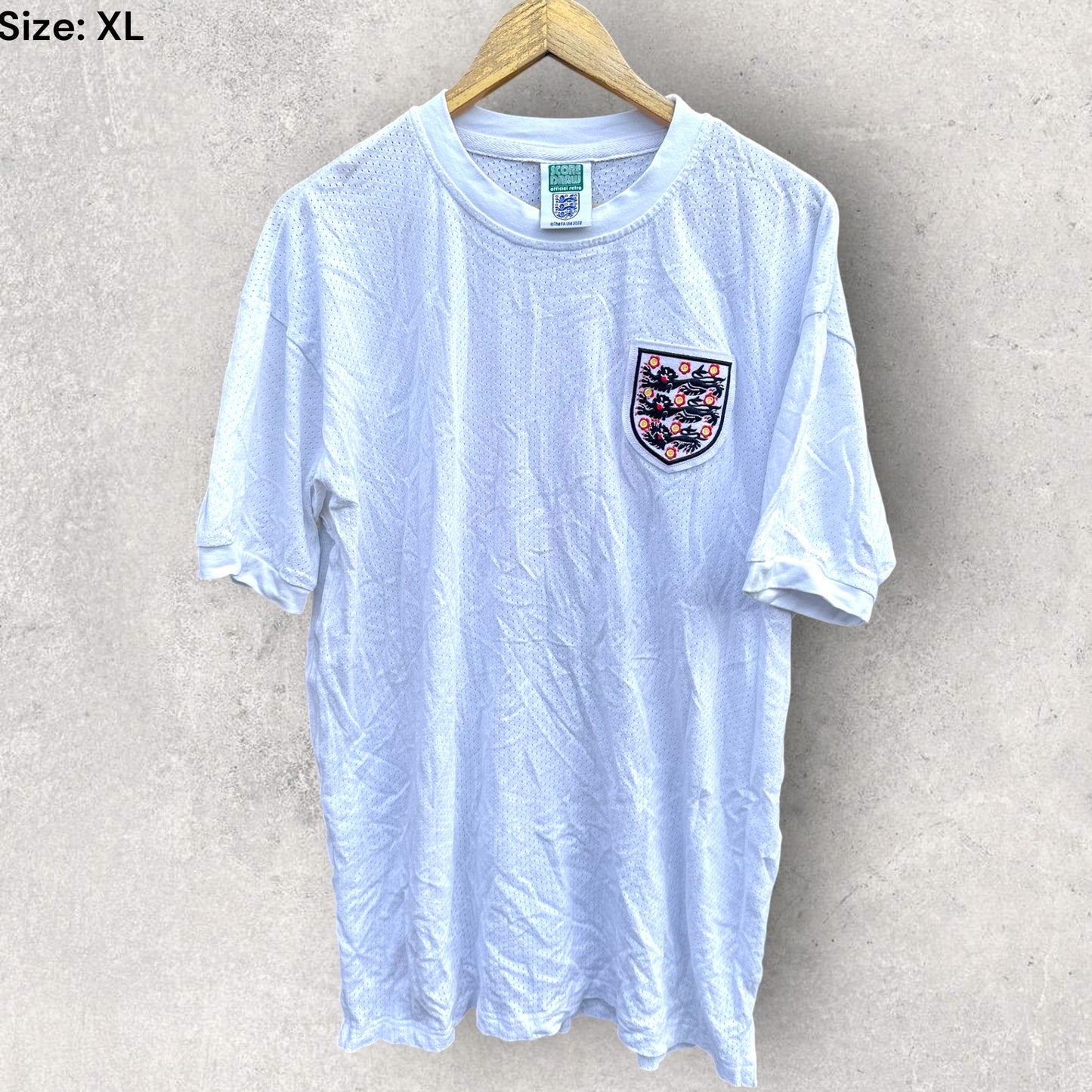 ENGLAND SCORE DRAW RETRO JERSEY