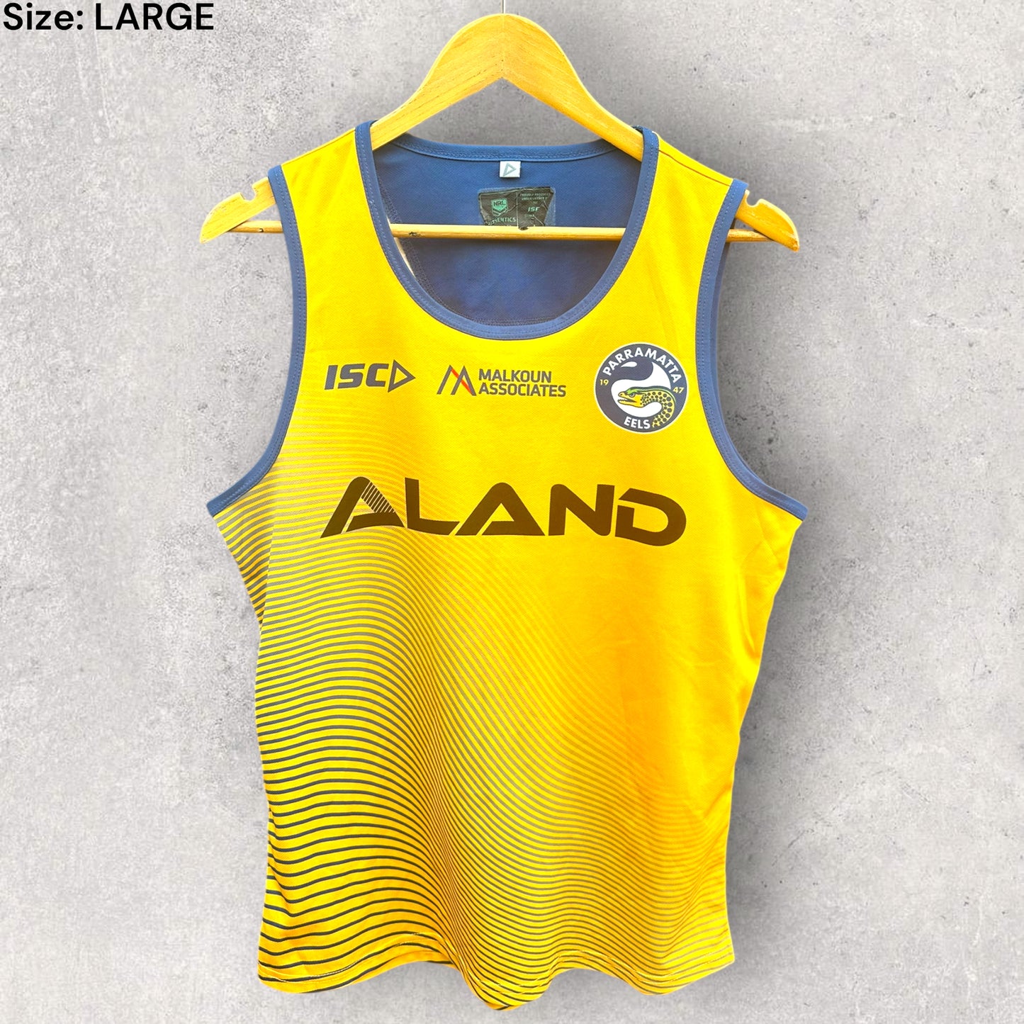 PARRAMATTA EELS ISC YELLOW TRAINING SINGLET