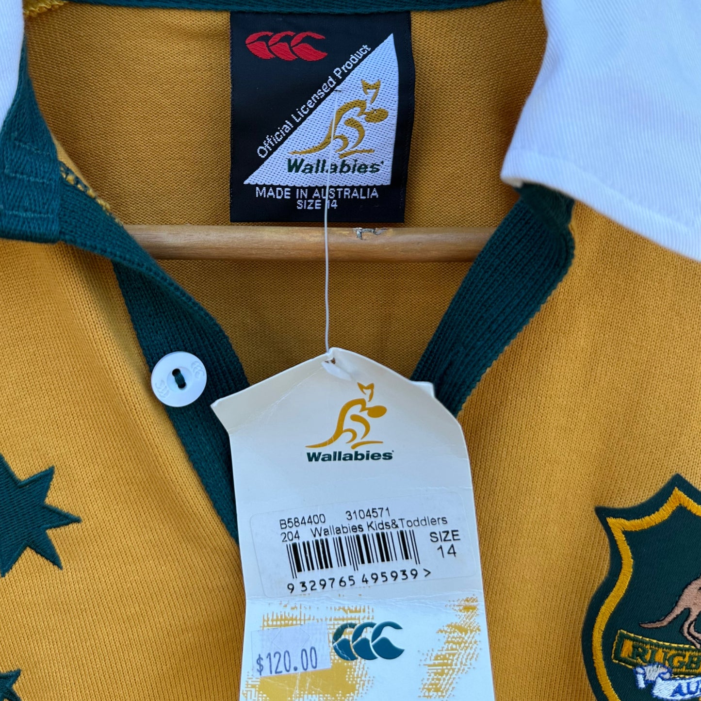 AUSTRALIAN WALLABIES 2004 CANTERBURY SIGNED VINTAGE JERSEY NEW WITH TAGS