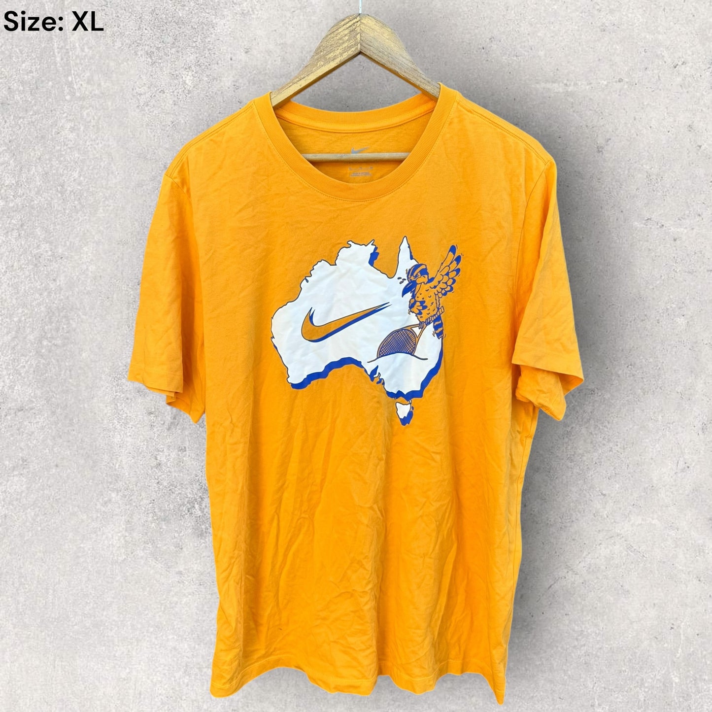 NIKE COURT MENS TENNIS AUSTRALIA YELLOW SHIRT