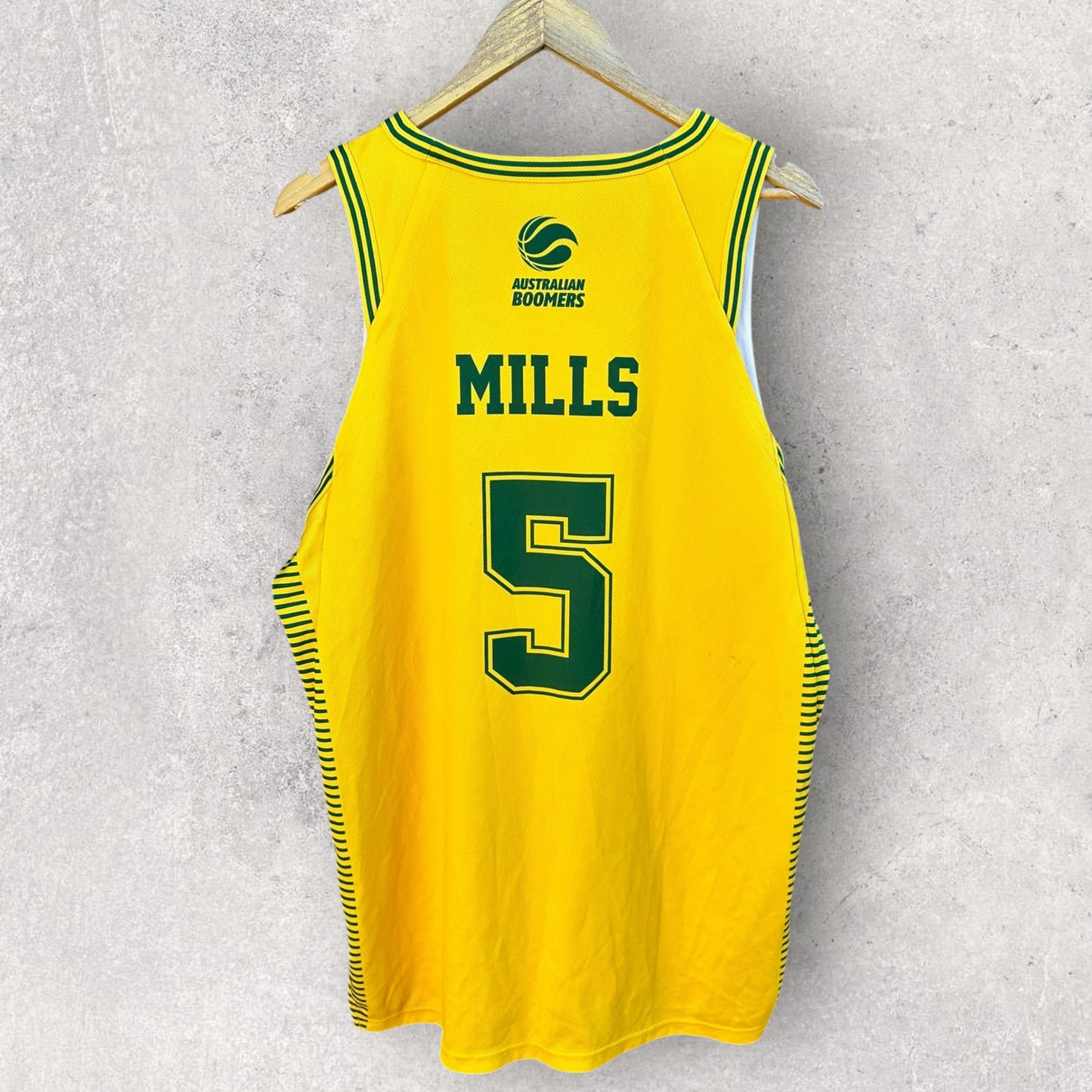 PATTY MILLS AUSTRALIAN BOOMERS BASKETBALL JERSEY