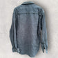 RM WILLIAMS VINTAGE NAVY BLUE LONG SLEEVE THICK BUTTON UP SHIRT