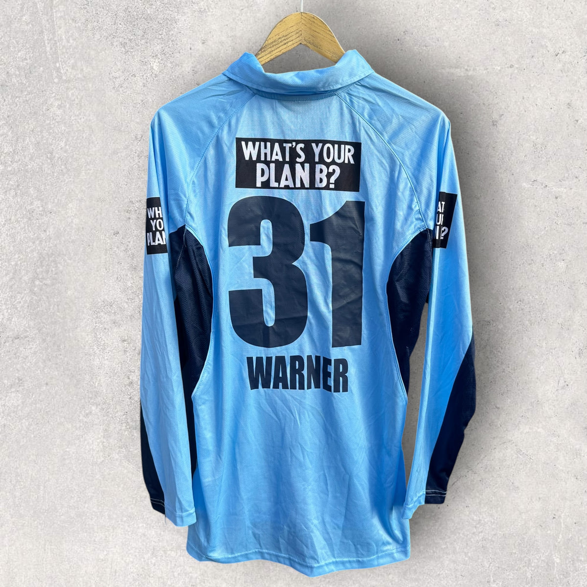 David Warner NSW Cricket BLK Player Issued Long Sleeve Jersey