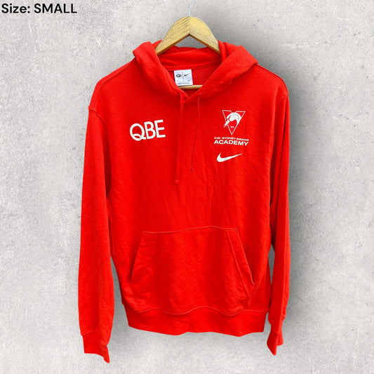 SYDNEY SWANS NIKE ACADEMY RED PULLOVER AFL HOODIE