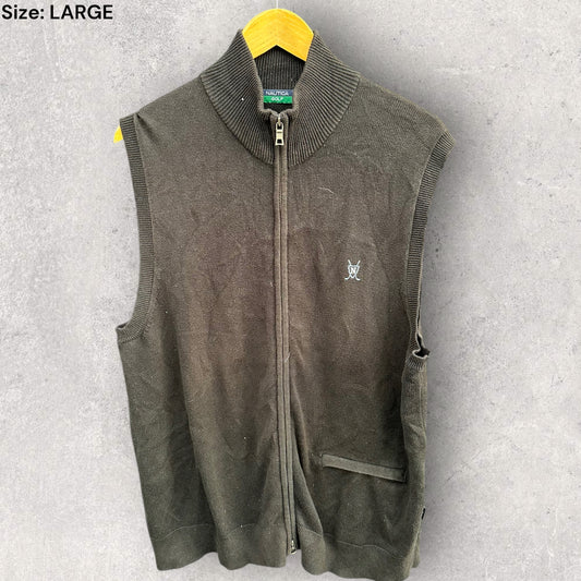 NAUTICA GOLF BLACK SLEEVELESS VEST