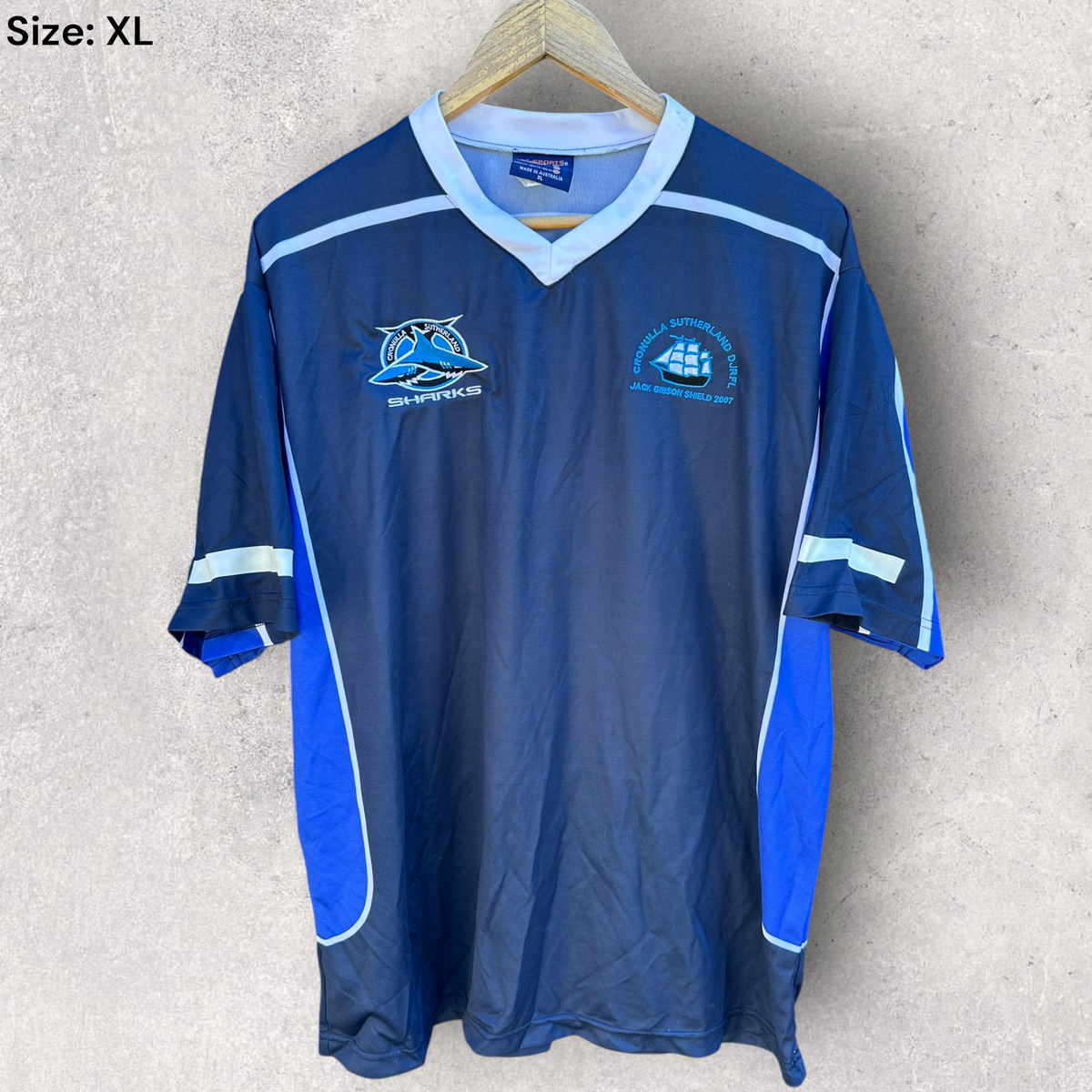 Cronulla Sutherland Sharks Juniors Jack Gibson Shield 2007 ISC Training Shirt