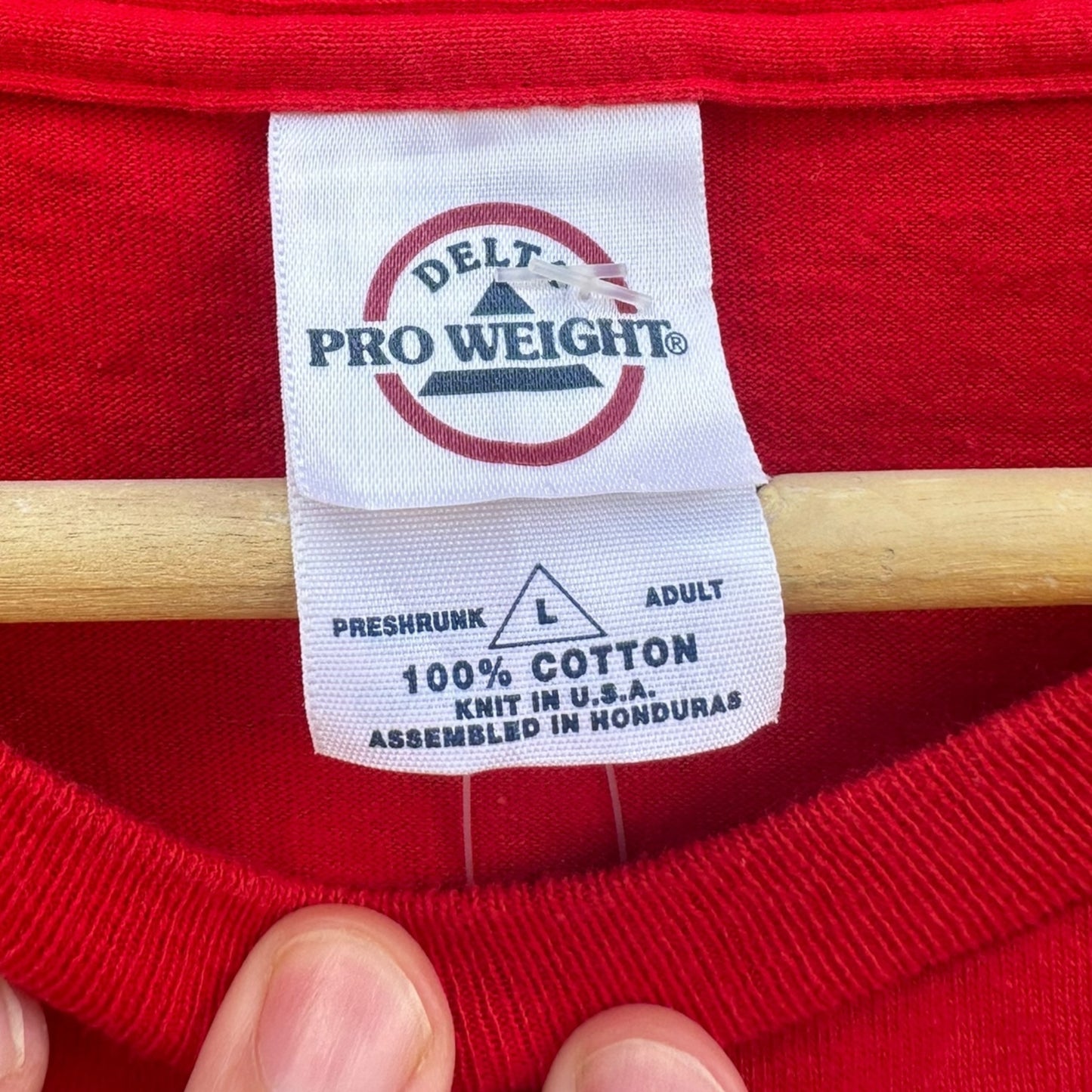 LOS ANGELES ANGELS 2002 WORLD SERIES MLB CHAMPIONS DELTA RED SHIRT