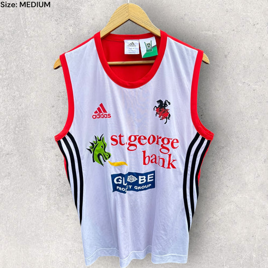 ST GEORGE ILLAWARRA DRAGONS VINTAGE ADIDAS TRAINING SINGLET