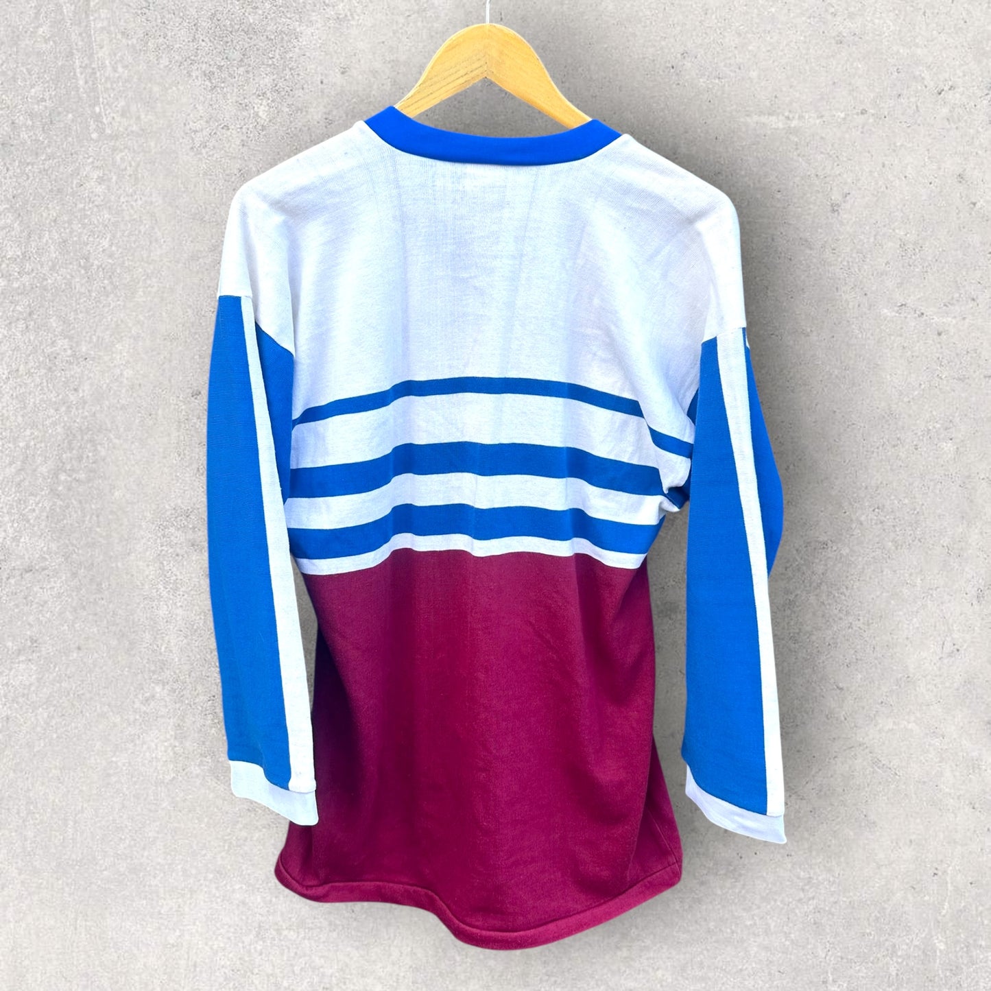 QUEENSLAND RUGBY LEAGUE 1980s VINTAGE GOODFELLOWS LONG SLEEVE COTTON JERSEY