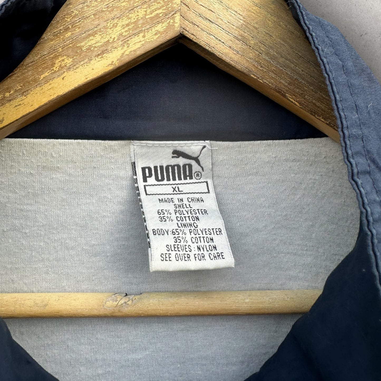 Puma Vintage Windbreaker Full Zip Green & Blue Jacket