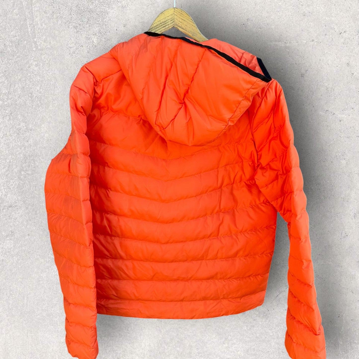 Porsche Experience Orange Hooded Puffer Jacket