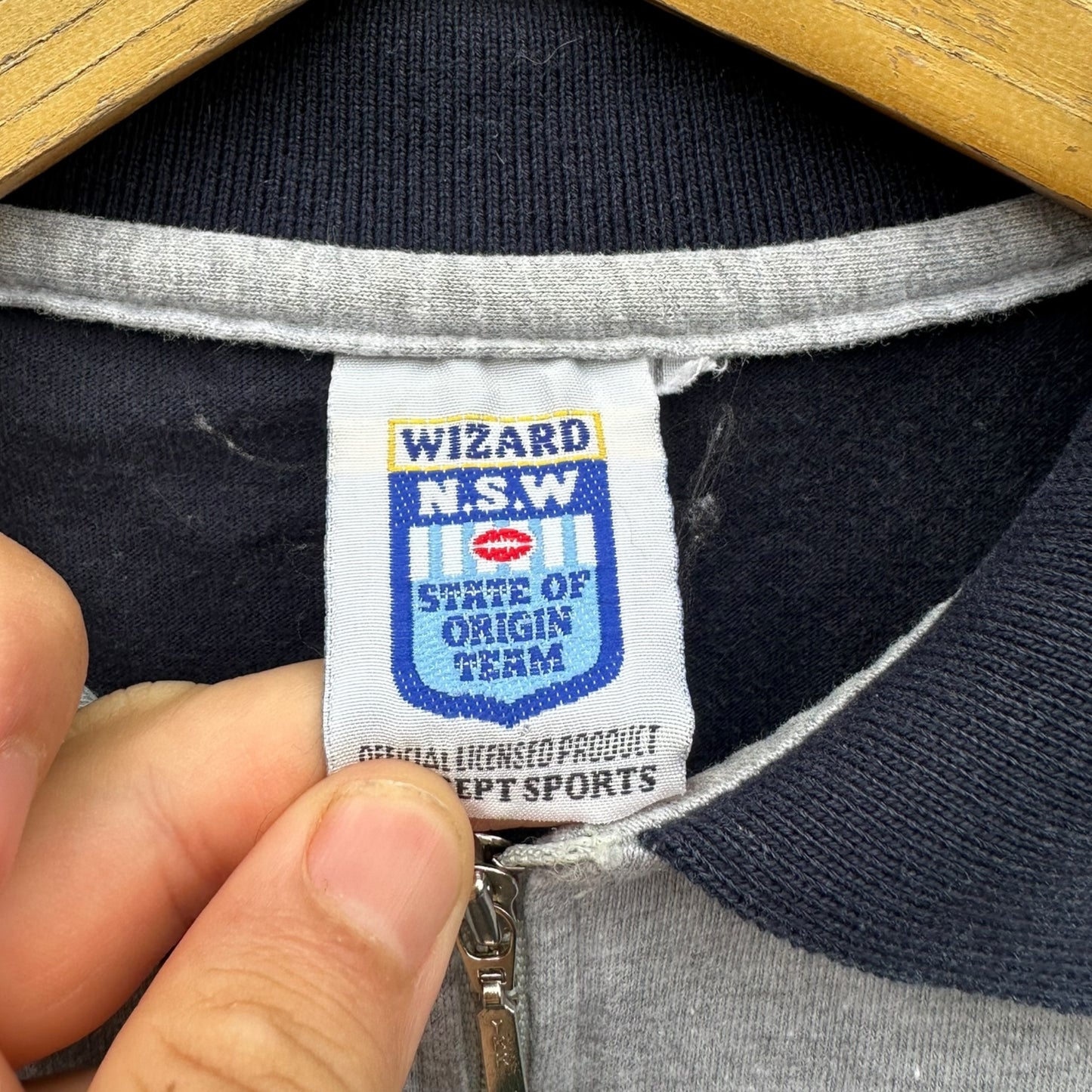 NSW BLUES VINTAGE CHEST ZIP POLO SHIRT