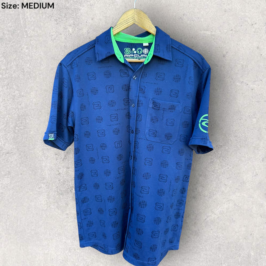 RIPCURL VINTAGE BLUE STREAMLINE TECHNOLOGIES SHORT SLEEVED SHIRT