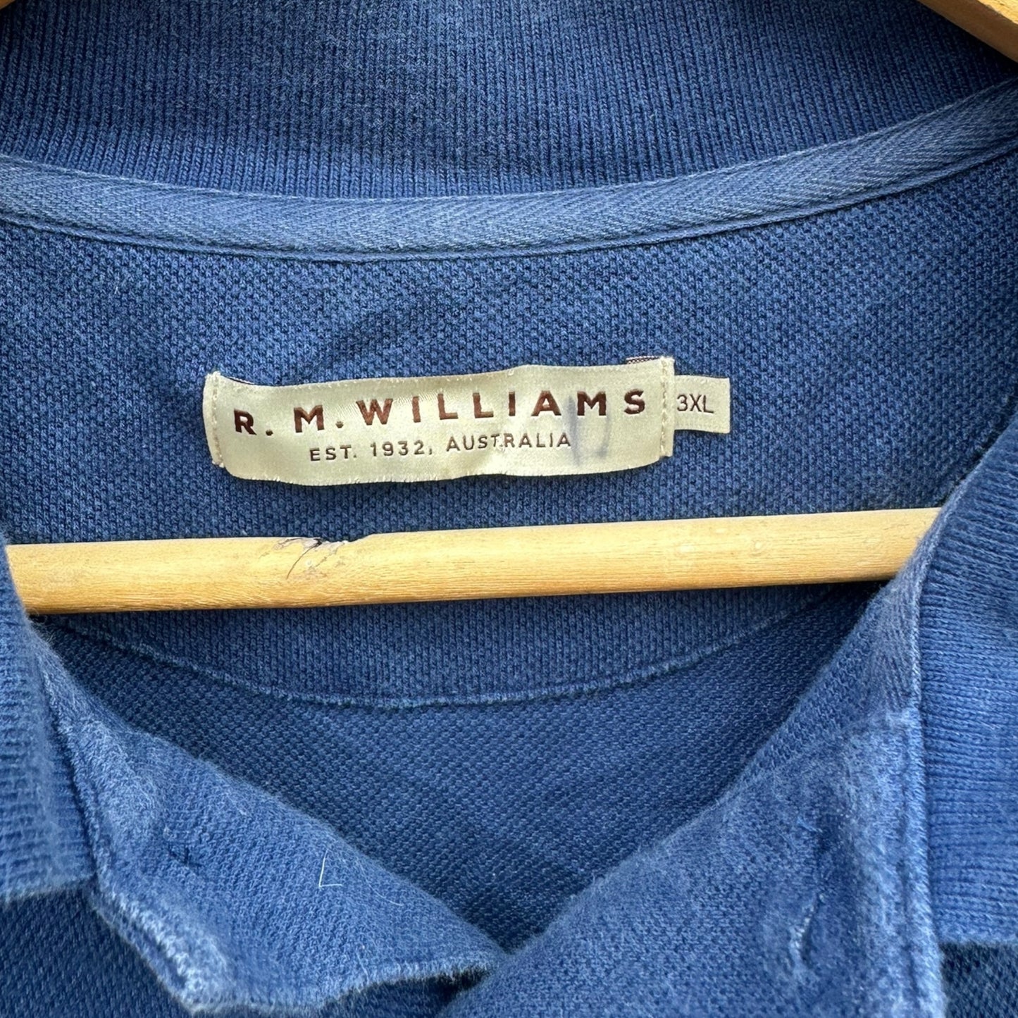 RM WILLIAMS BLUE SHORT SLEEVE POLO SHIRT
