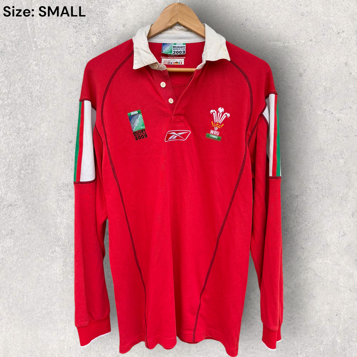Wales 2003 Rugby World Cup Long Sleeve Vintage Cotton Jersey