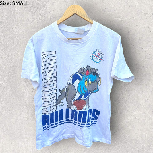 CANTERBURY BULLDOGS 1990 NSWRL FULL BOAR VINTAGE SHIRT