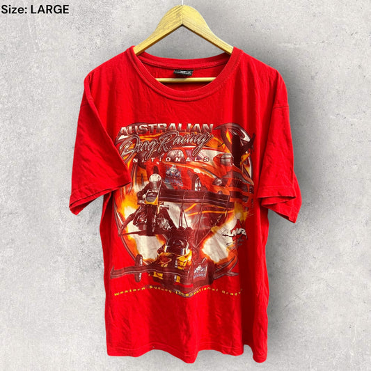 AUSTRALIAN DRAG RACING NATIONALS 2009 RED SHORT SLEEVE SHIRT