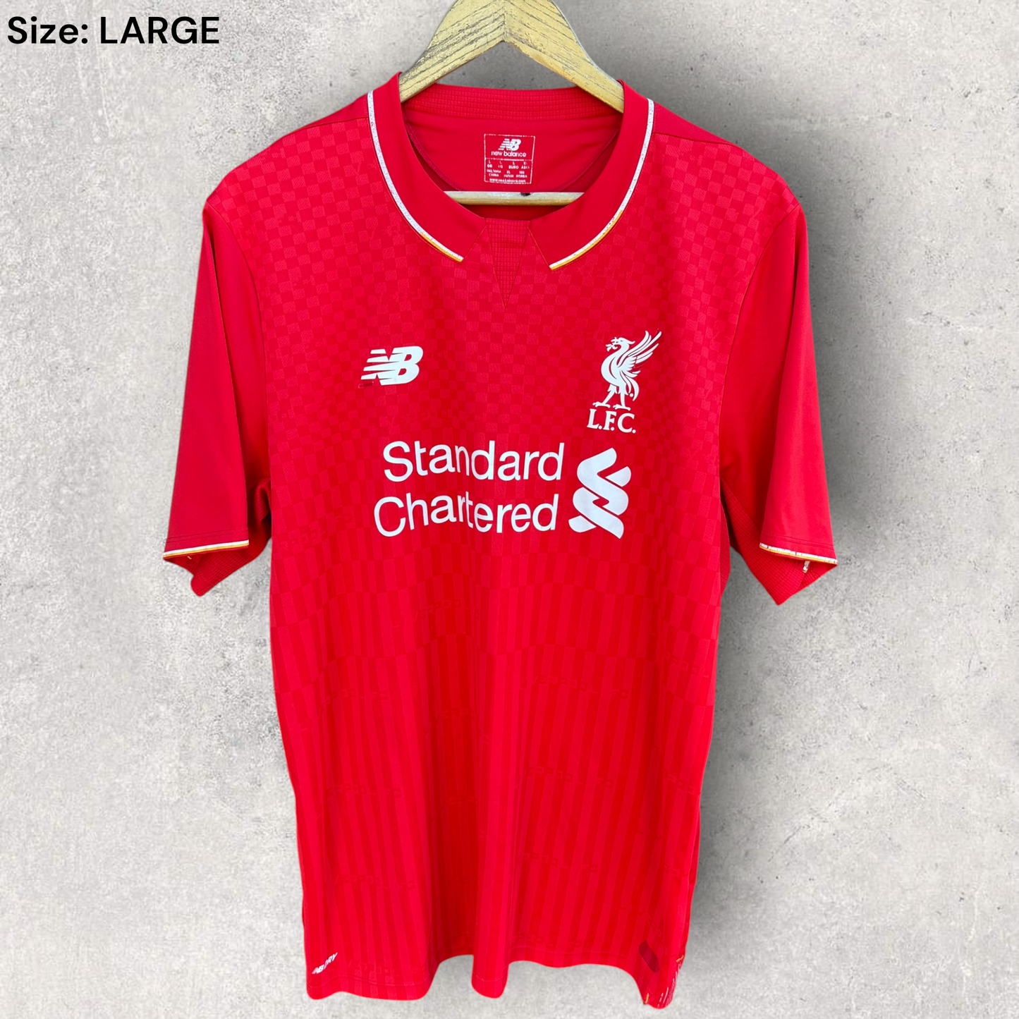 Liverpool FC 2015-2016 Home New Balance Red Football Jersey