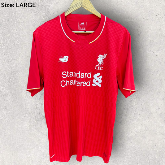 Liverpool FC 2015-2016 Home New Balance Red Football Jersey