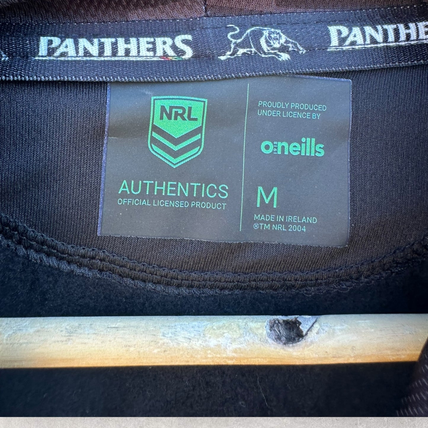 Penrith Panthers O’Neills Black Full Zip Hooded NRL Jacket