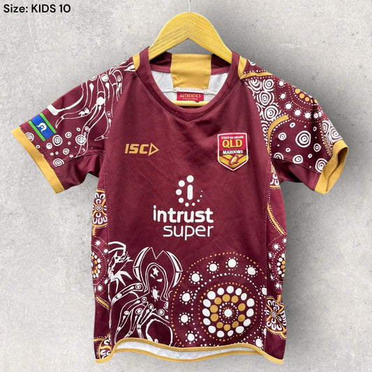 QUEENSLAND MAROONS ISC 2018 INDIGENOUS KIDS JERSEY