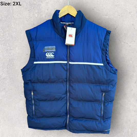 CANTERBURY BLUE PUFFER GILET VEST JACKET BRAND NEW WITH TAGS