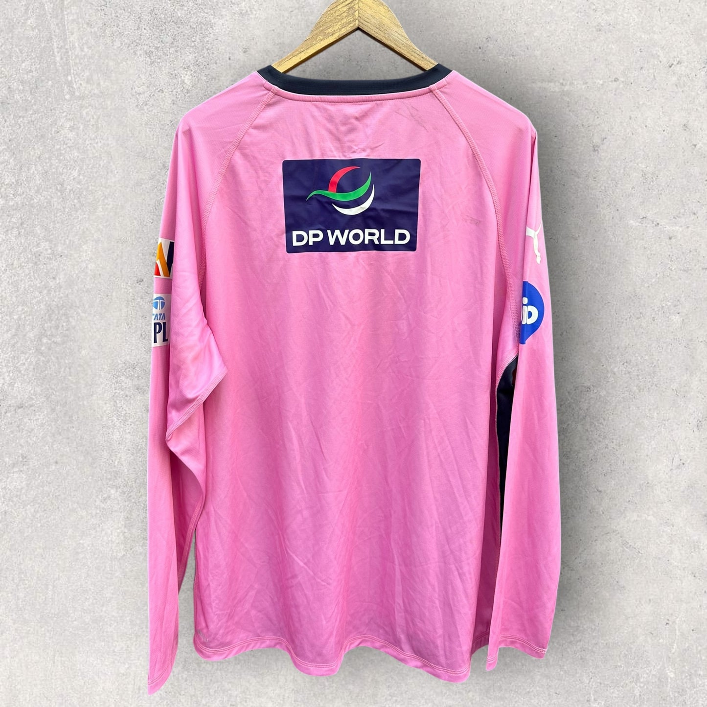 Delhi Capitals IPL Cricket Pink Long Sleeve Coach Issued Training Shirt