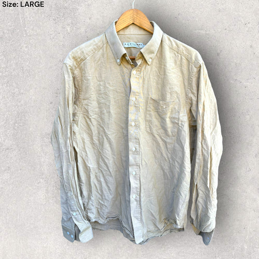 RM WILLIAMS BEIGE LONG SLEEVE SHIRT