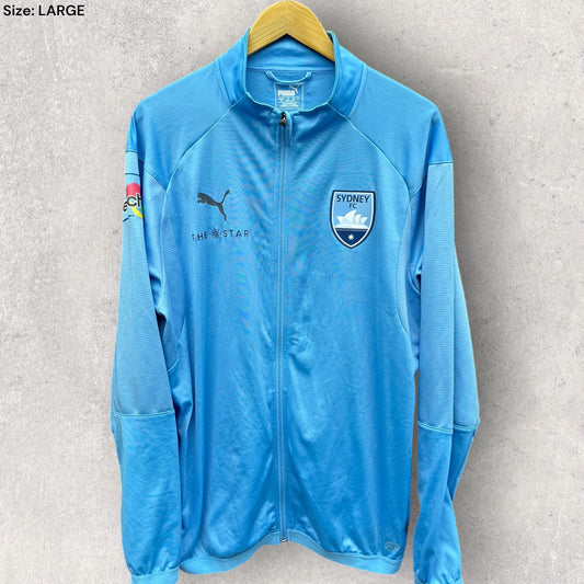 SYDNEY FC PUMA SKY BLUE FULL ZIP FOOTBALL JACKET
