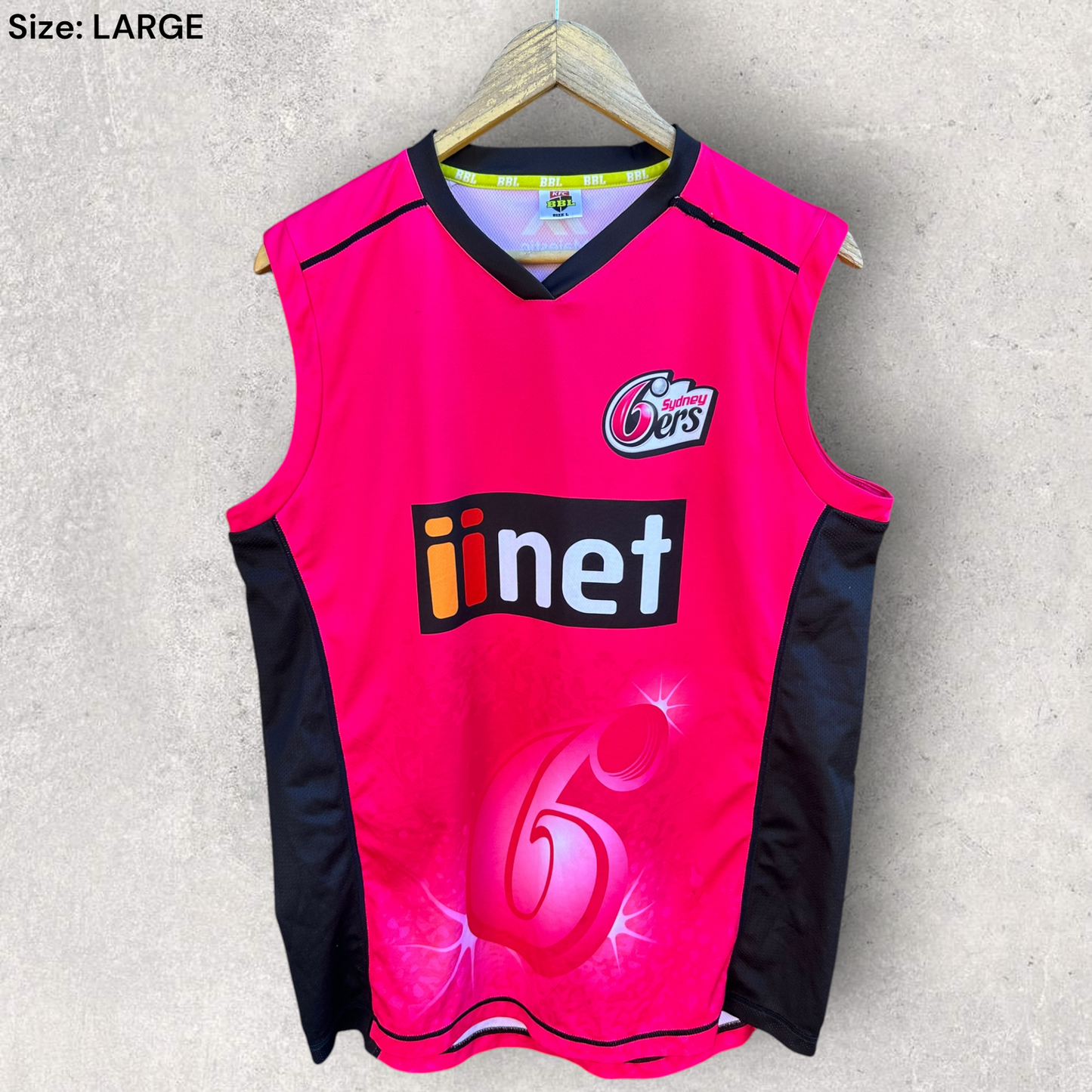 Sydney 6ers BBL Pink Cricket Singlet
