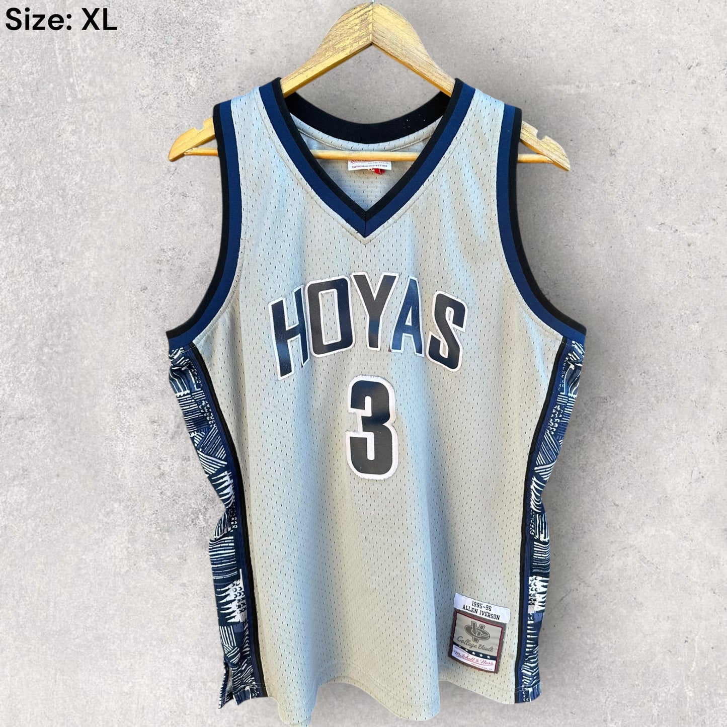 ALLEN IVERSON GEORGETOWN HOYAS 1995-1996 MITCHELL & NESS JERSEY