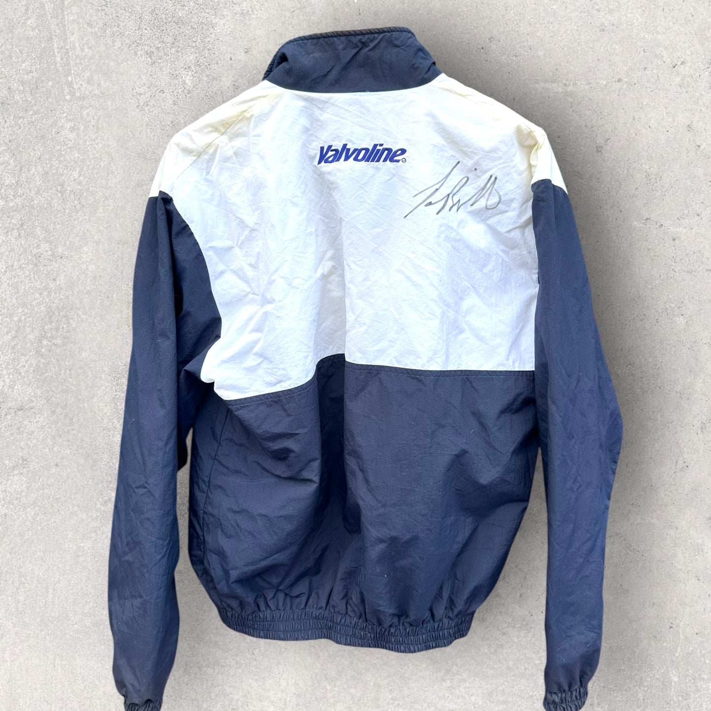 VALVOLINE RACING VINTAGE 90s WINDBREAKER SIGNED JACKET