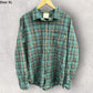 Kathmandu green checkered long sleeve button up shirt