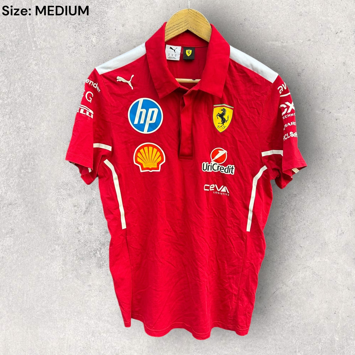 Ferrari X Puma Motorsport Red Polo Racing Shirt