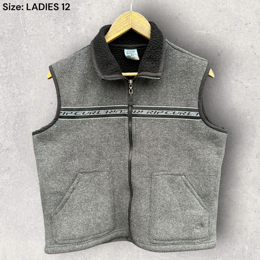 Ripcurl Grey Ladies Y2K Fleece Vintage Vest