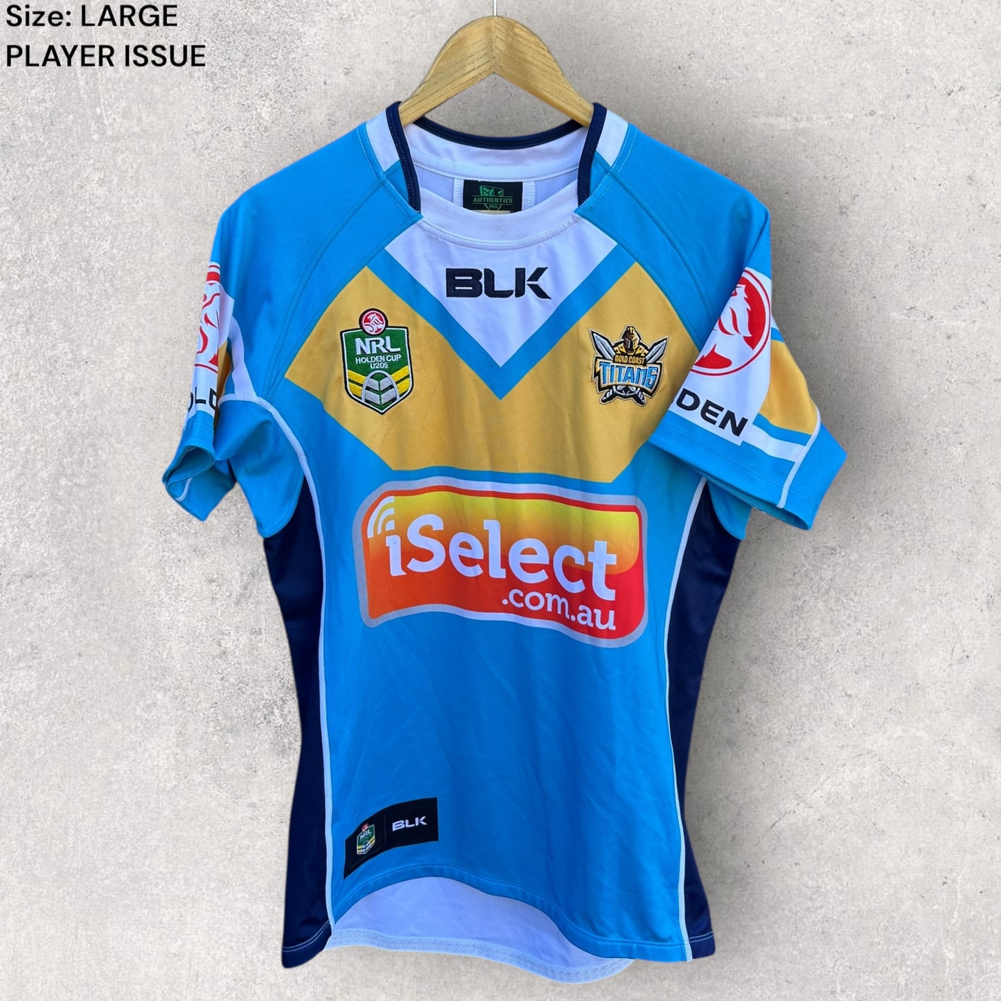 GOLD COAST TITANS HOLDEN CUP PLAYER ISSUED JERSEY